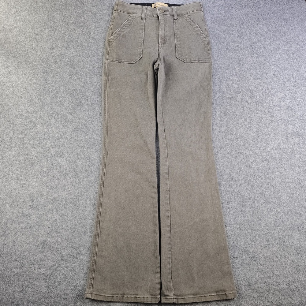 Democracy Jeans Women's 2 Bootcut Olive Green / Gray Ab Technology High Rise